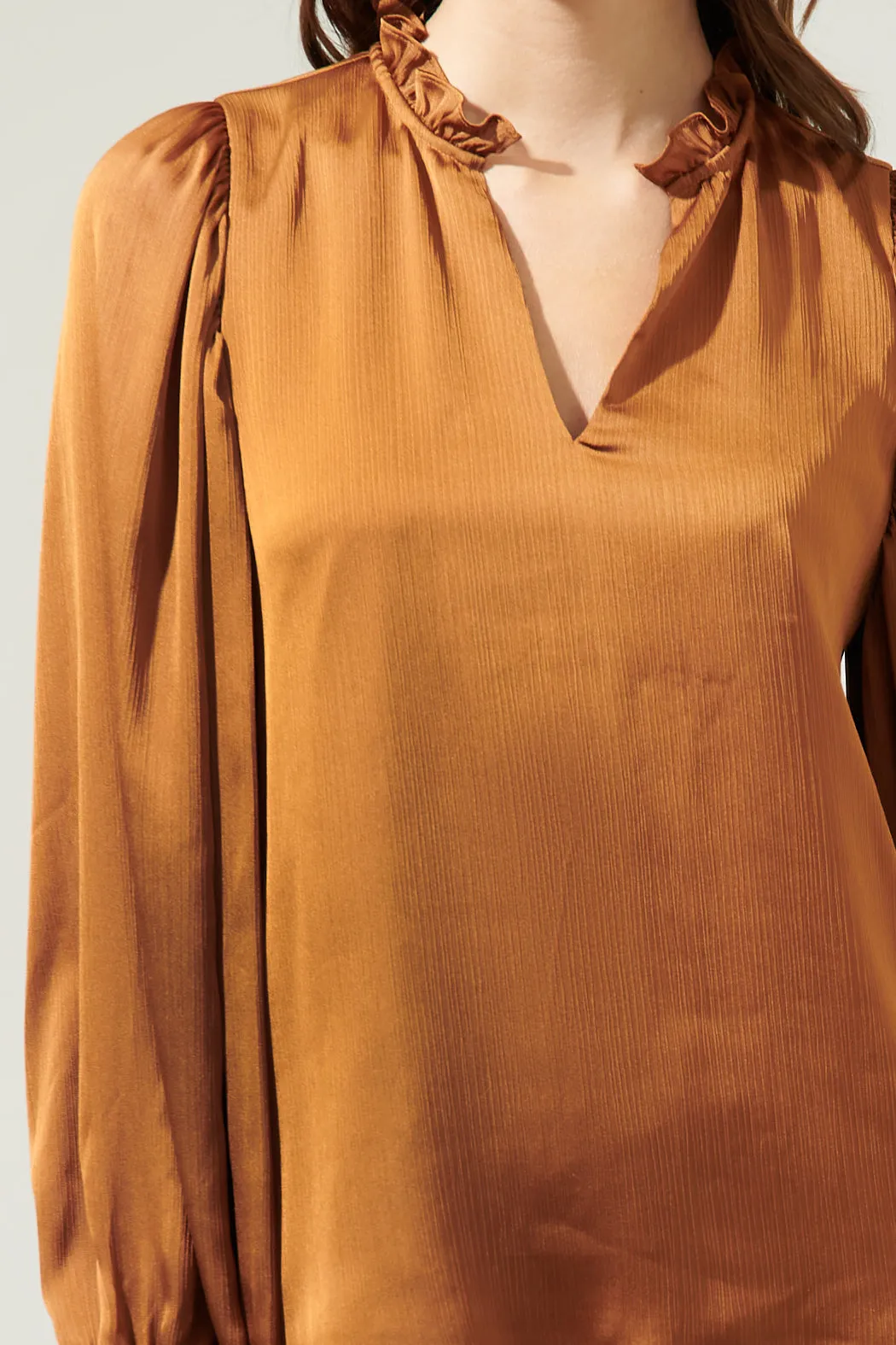 Hathaway Split Neck Long Sleeve Blouse sold by Sugarlips product image thumbnail 5