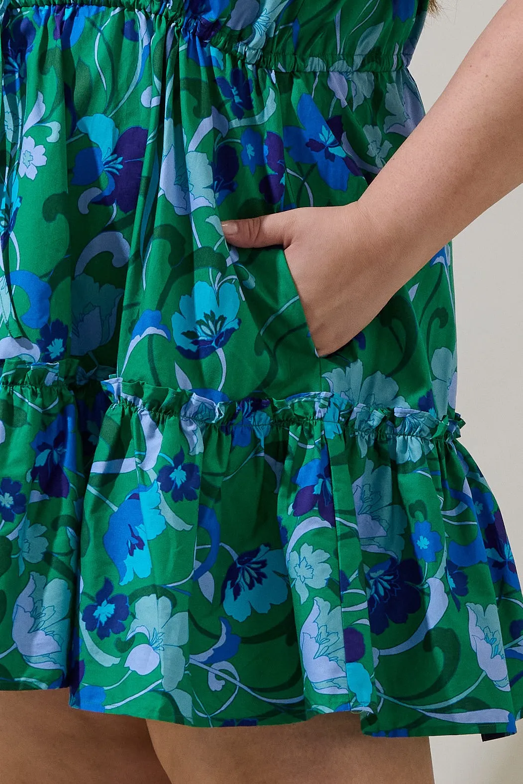 Stacie Button Down Mini Dress Lomeli Floral Curve sold by Sugarlips product image thumbnail 5