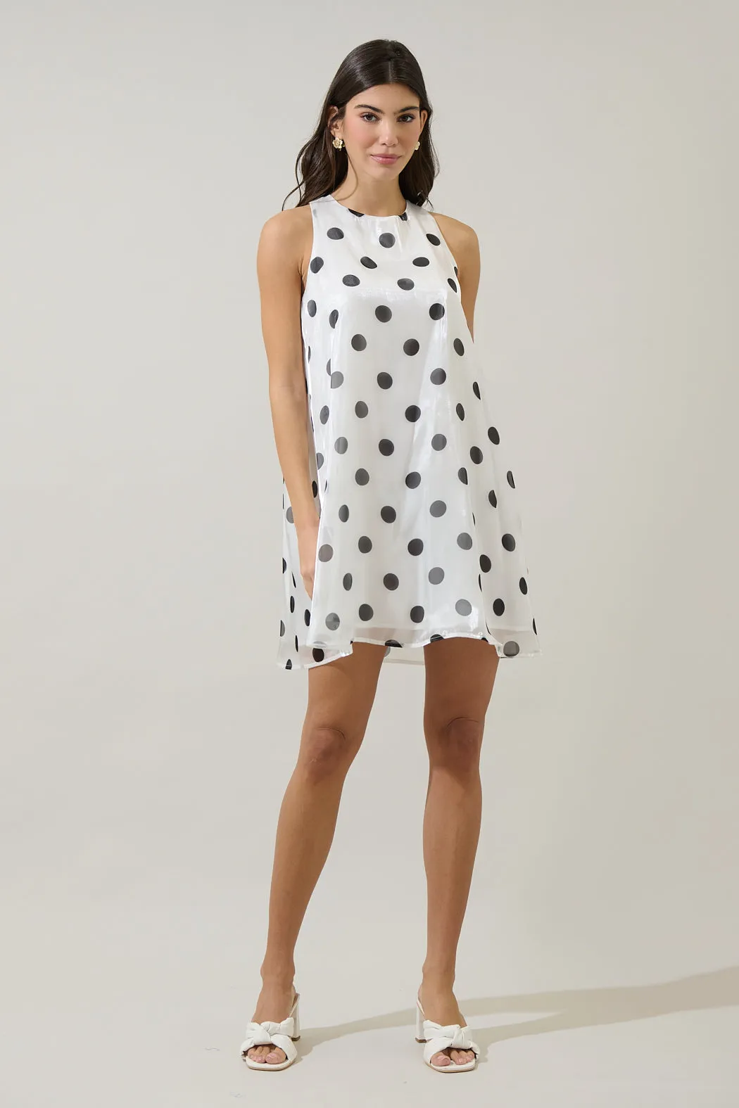 Randal Polka Dot Organza Mini Dress sold by Sugarlips product image thumbnail 5