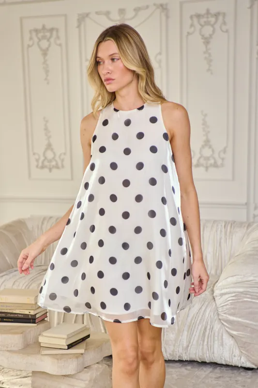 Randal Polka Dot Organza Mini Dress made by Sugarlips