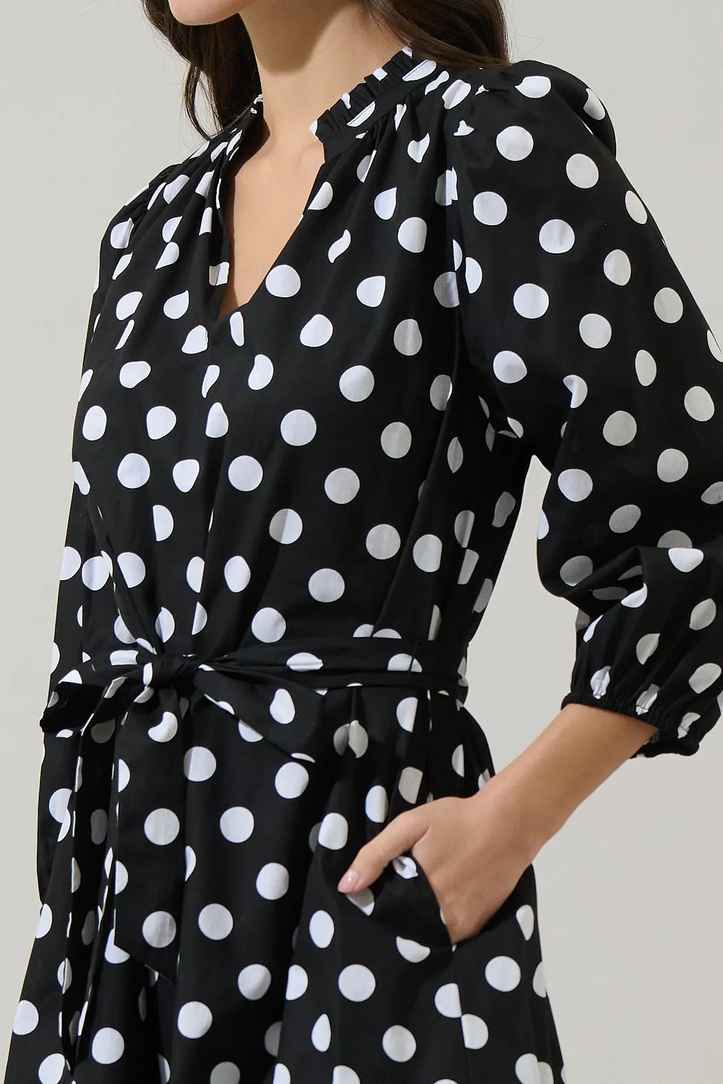 Saraya Dot Eira Poplin Mini Dress sold by Sugarlips product image thumbnail 5