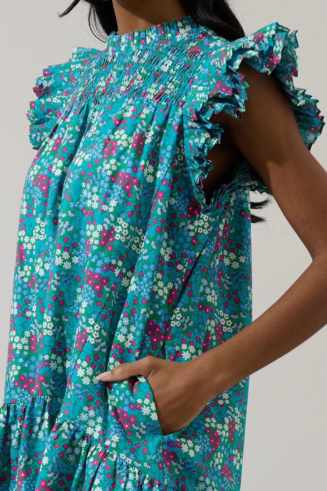 Karela Blossom Rhona Smocked Mini Dress sold by Sugarlips product image thumbnail 5