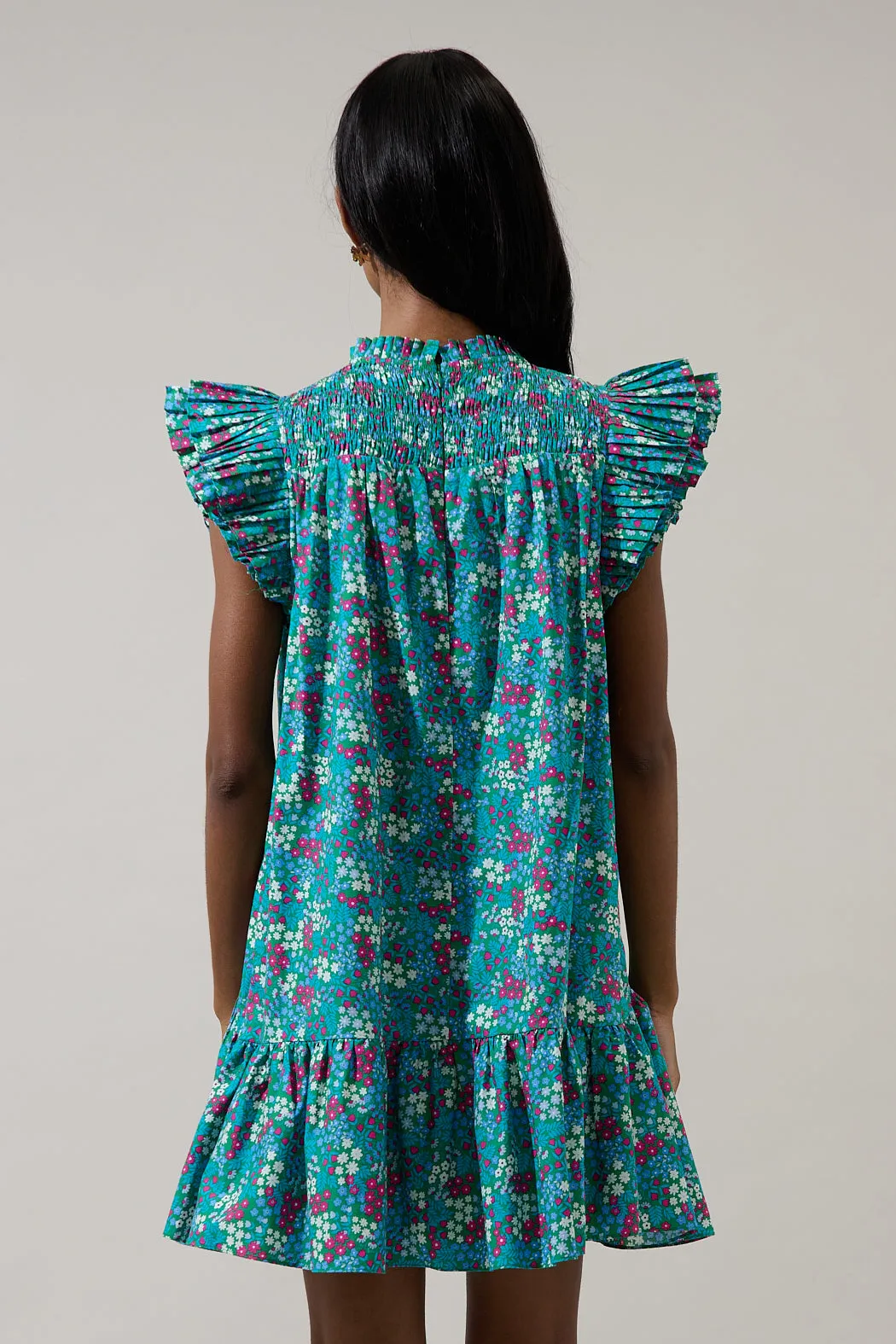 Karela Blossom Rhona Smocked Mini Dress sold by Sugarlips product image thumbnail 2