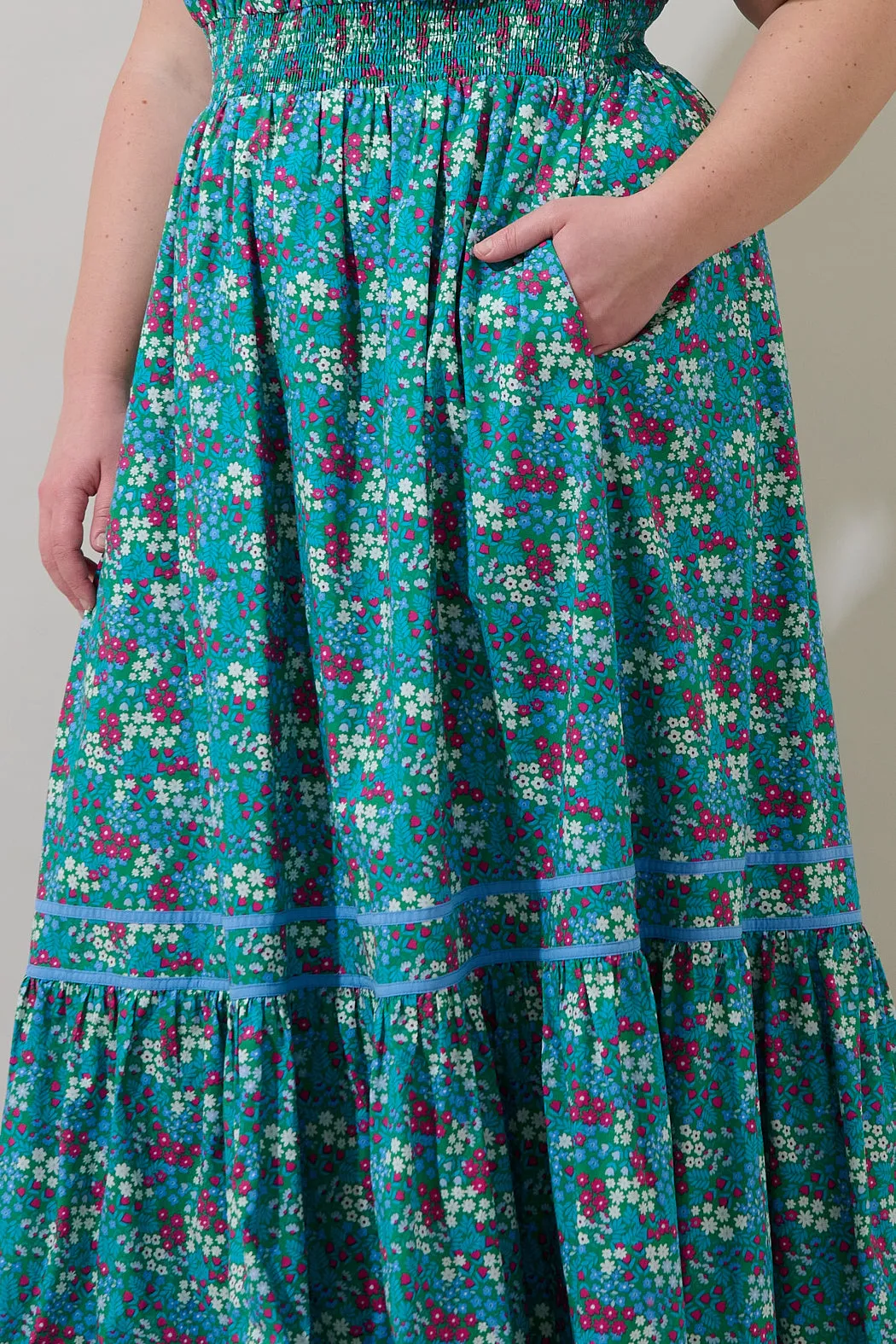 Karela Blossom Ordy Smocked Midi Dress Curve sold by Sugarlips product image thumbnail 4