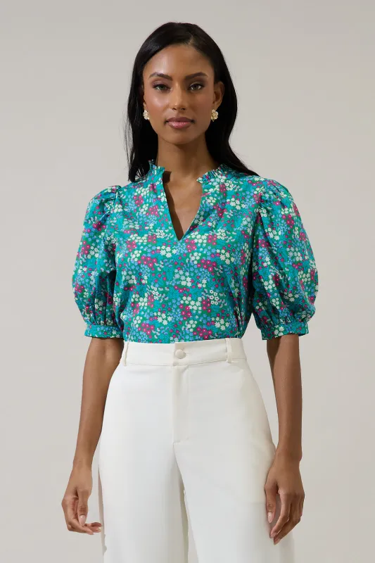 Karela Blossom Terri Puff Sleeve Top made by Sugarlips