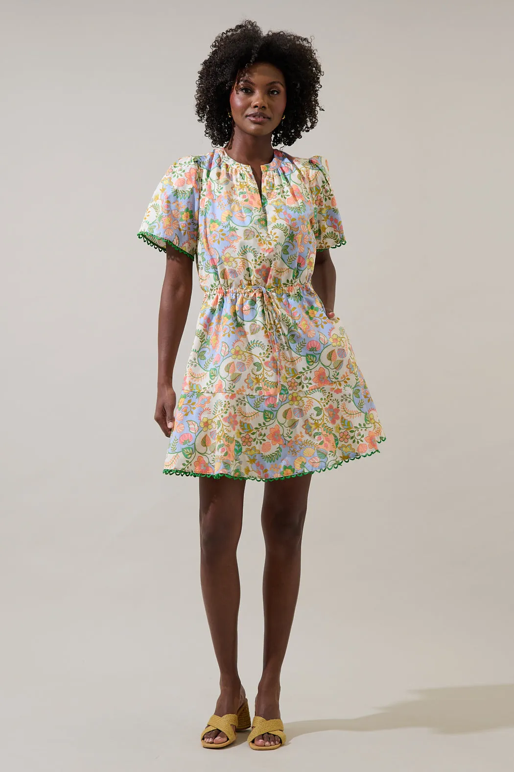 Zamara Floral Bouse Shift Mini Dress sold by Sugarlips product image thumbnail 4