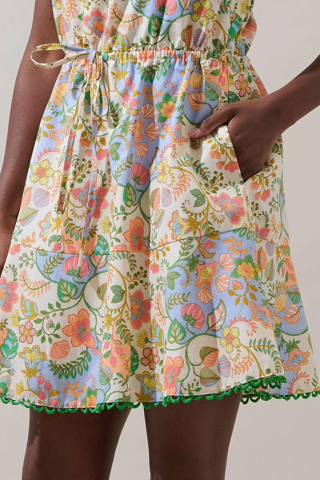 Zamara Floral Bouse Shift Mini Dress sold by Sugarlips product image thumbnail 5