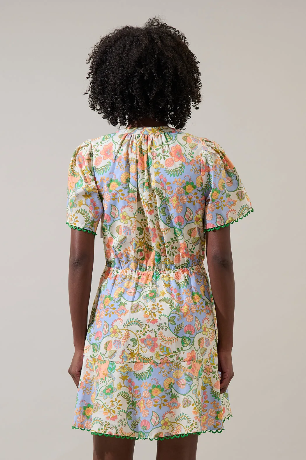 Zamara Floral Bouse Shift Mini Dress sold by Sugarlips product image thumbnail 2