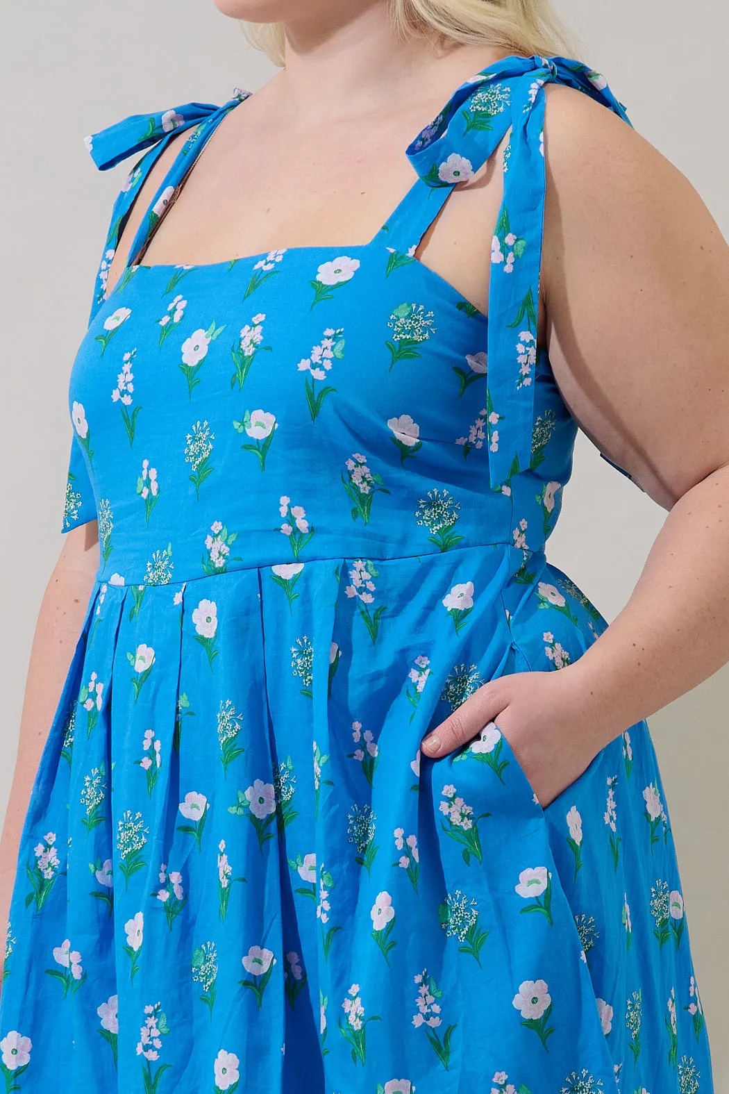 Jazleen Floral Gracia Pleated Mini Dress Curve sold by Sugarlips product image thumbnail 5