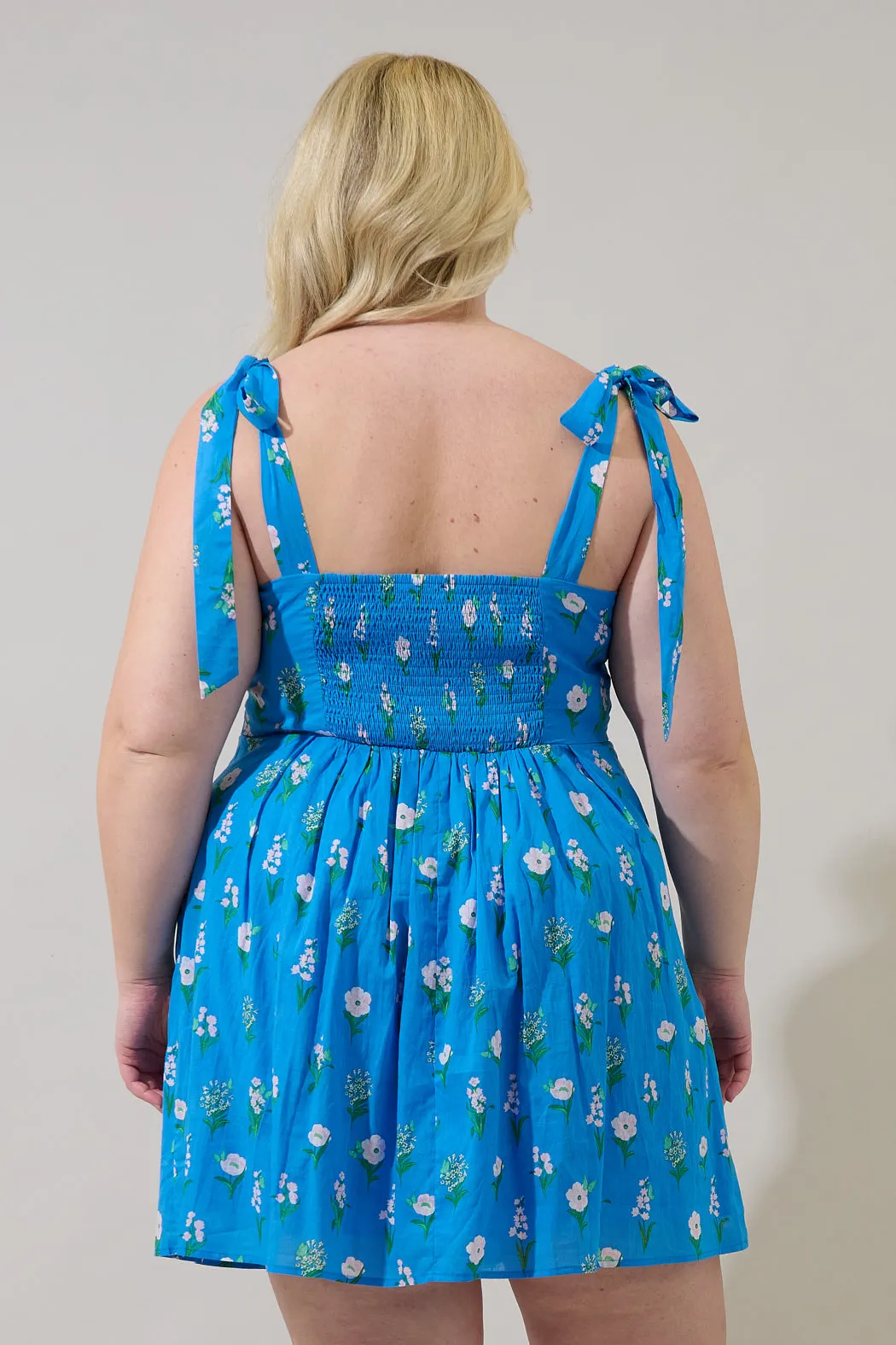 Jazleen Floral Gracia Pleated Mini Dress Curve sold by Sugarlips product image thumbnail 2