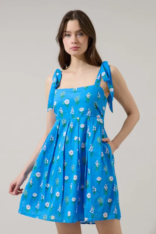 Jazleen Floral Gracia Pleated Mini Dress sold by Sugarlips