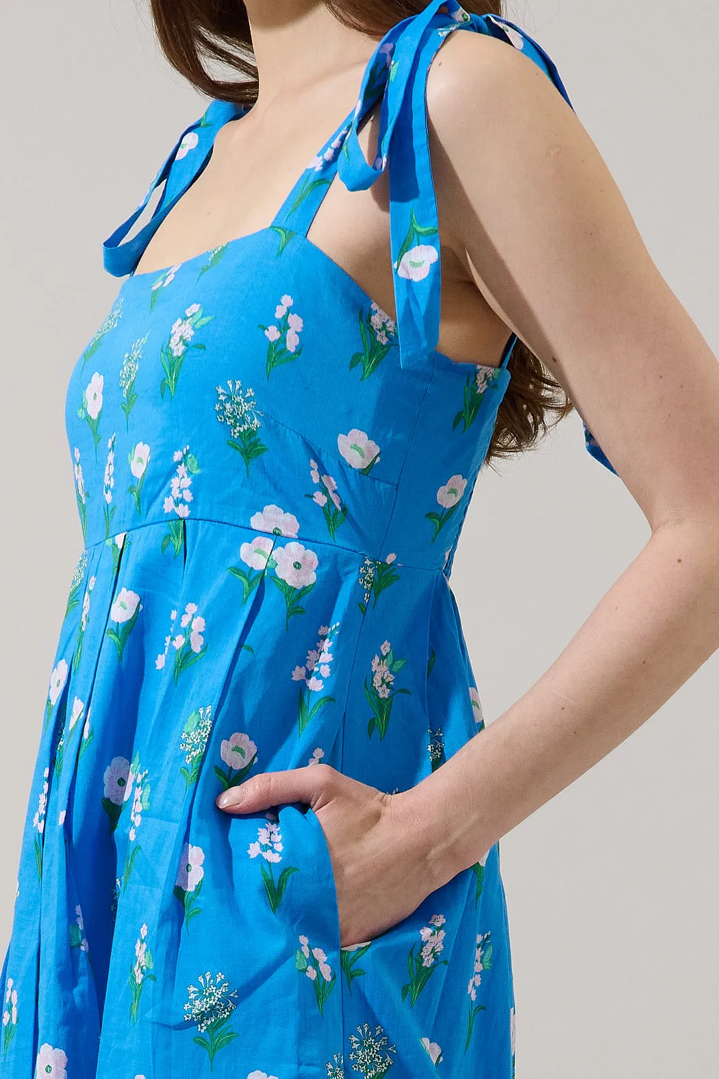 Jazleen Floral Gracia Pleated Mini Dress sold by Sugarlips product image thumbnail 5