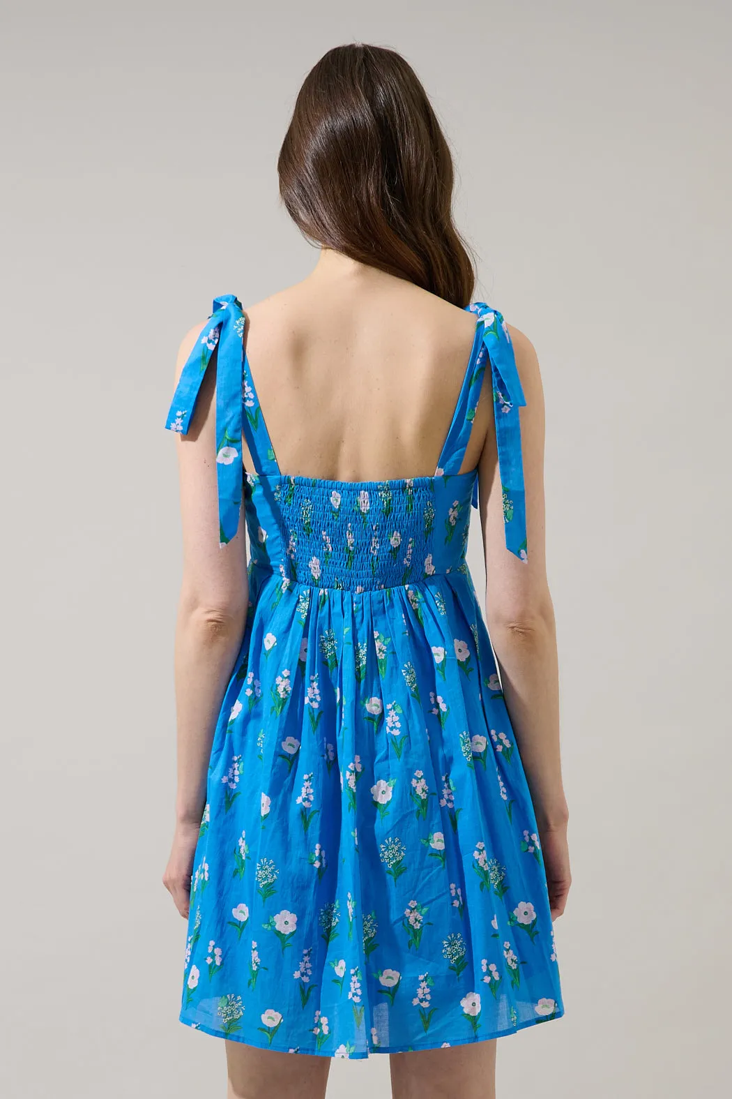 Jazleen Floral Gracia Pleated Mini Dress sold by Sugarlips product image thumbnail 2