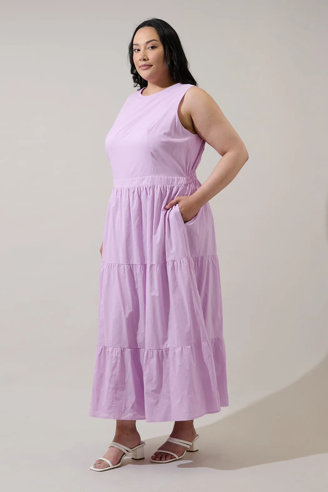Jivie Tiered Maxi Dress Curve sold by Sugarlips product image thumbnail 3