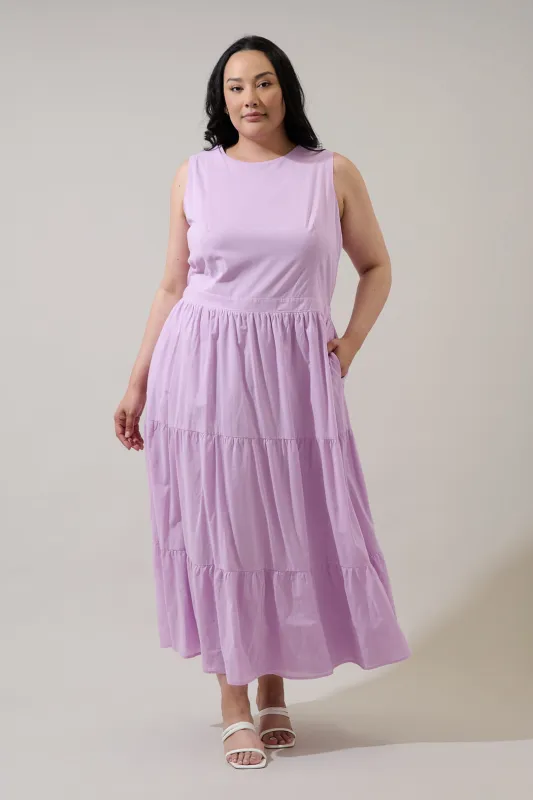 Jivie Tiered Maxi Dress Curve made by Sugarlips