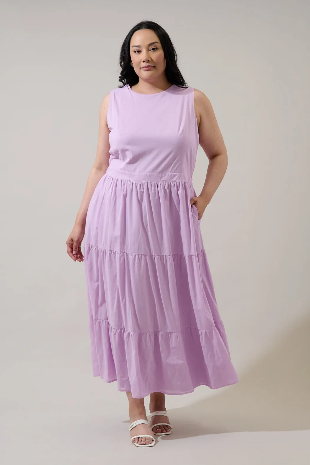 Jivie Tiered Maxi Dress Curve sold by Sugarlips