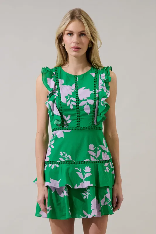 Zama Floral Rayana Ruffle Dress sold by Sugarlips