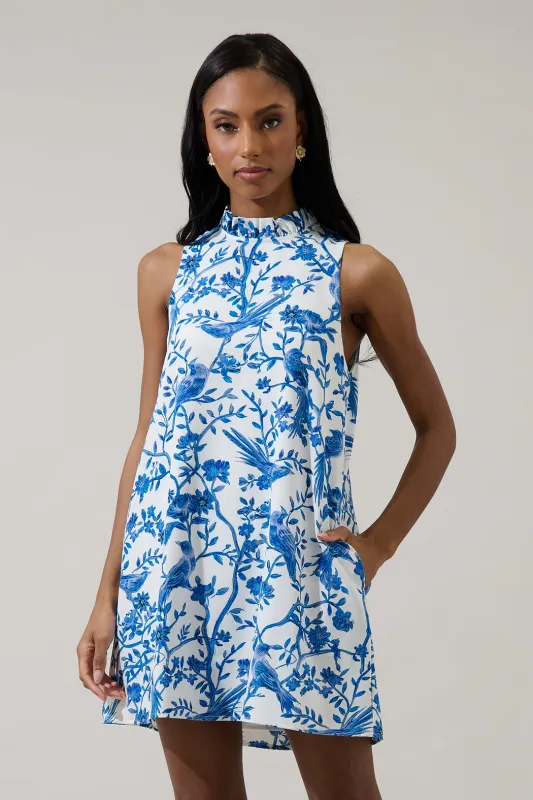 Ciela Floral Benson Trapeze Mini Dress sold by Sugarlips