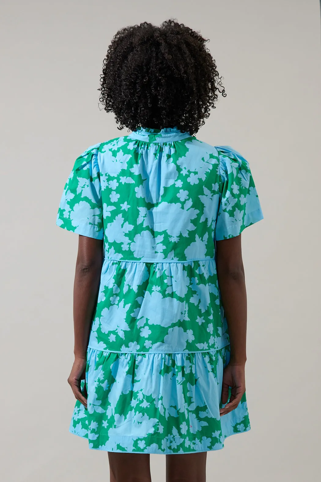 Riona Floral Candace Tiered Mini Dress sold by Sugarlips product image thumbnail 2