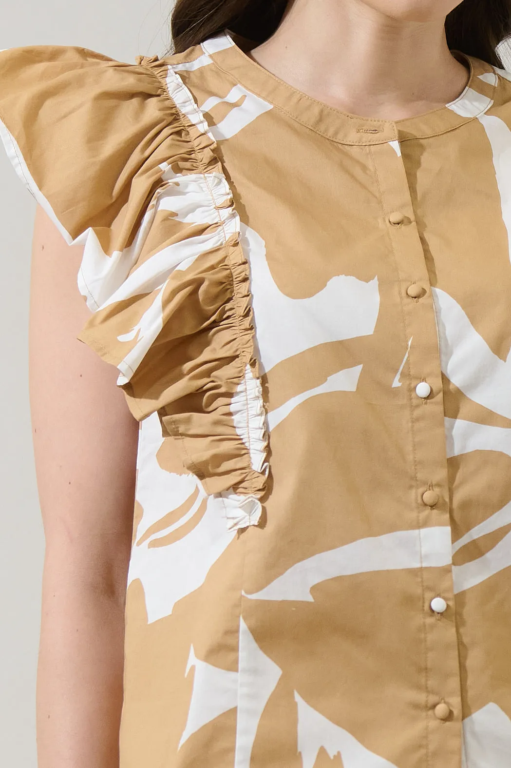 Hazel Abstract Vance Button Front Blouse sold by Sugarlips product image thumbnail 5