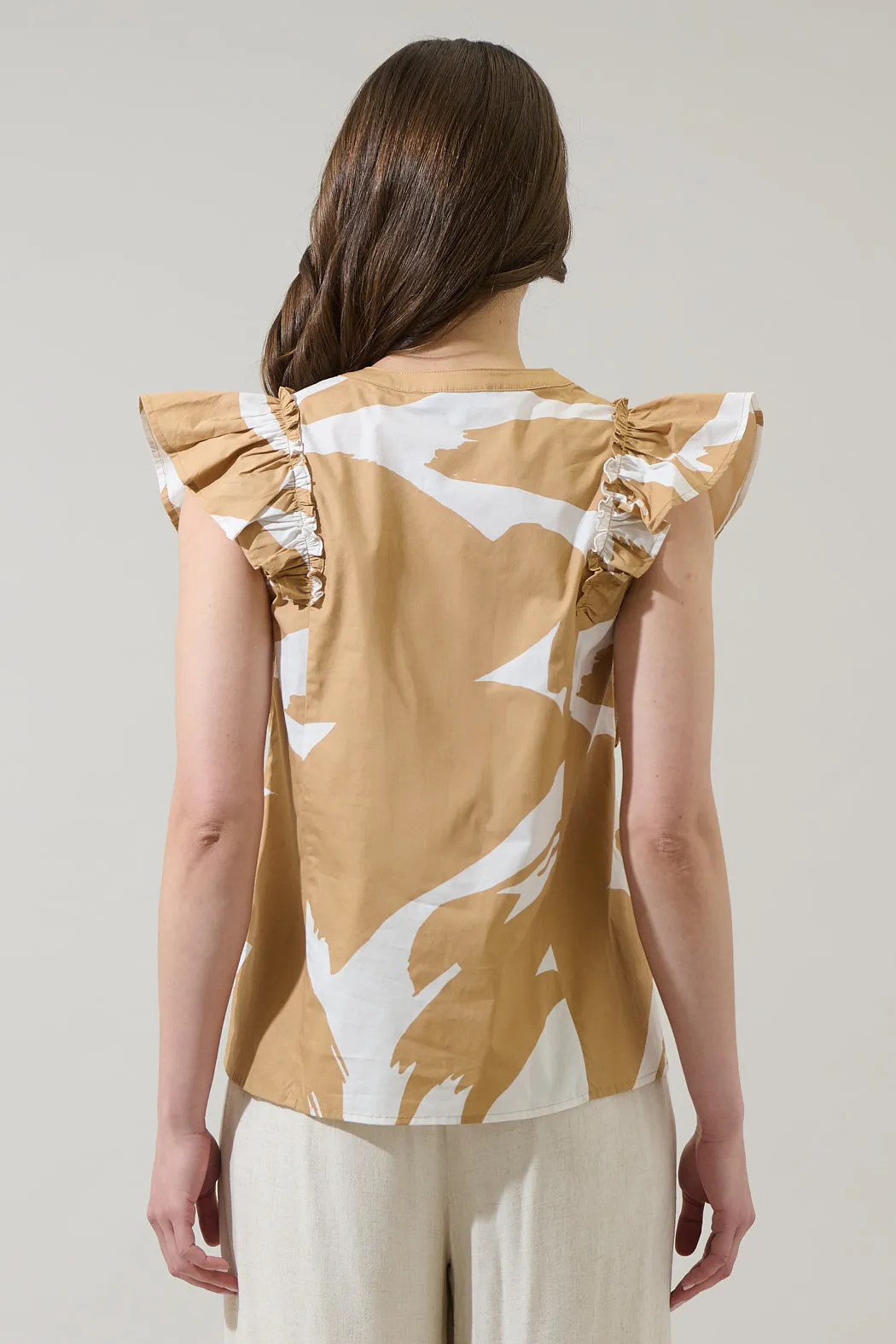 Hazel Abstract Vance Button Front Blouse sold by Sugarlips product image thumbnail 2