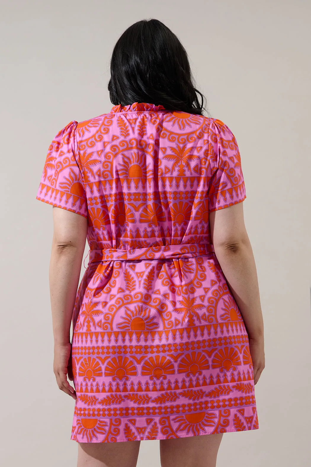 Tarie Tropical Ema Shift Mini Dress Curve sold by Sugarlips product image thumbnail 2