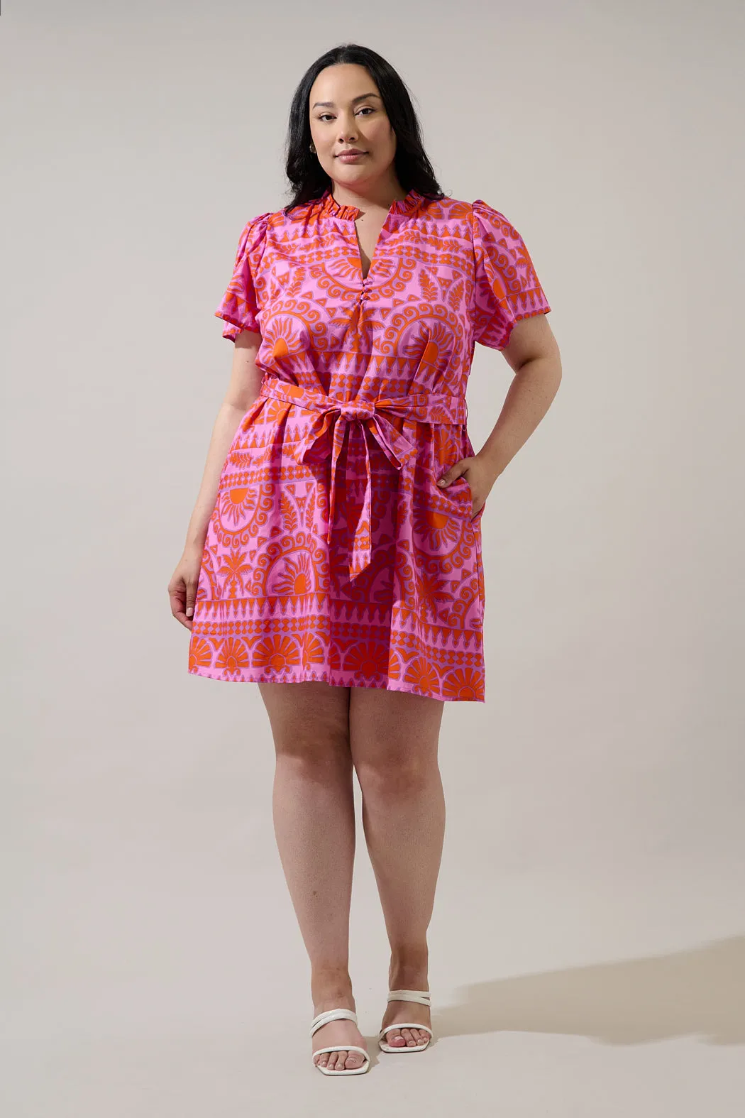 Tarie Tropical Ema Shift Mini Dress Curve sold by Sugarlips product image thumbnail 4