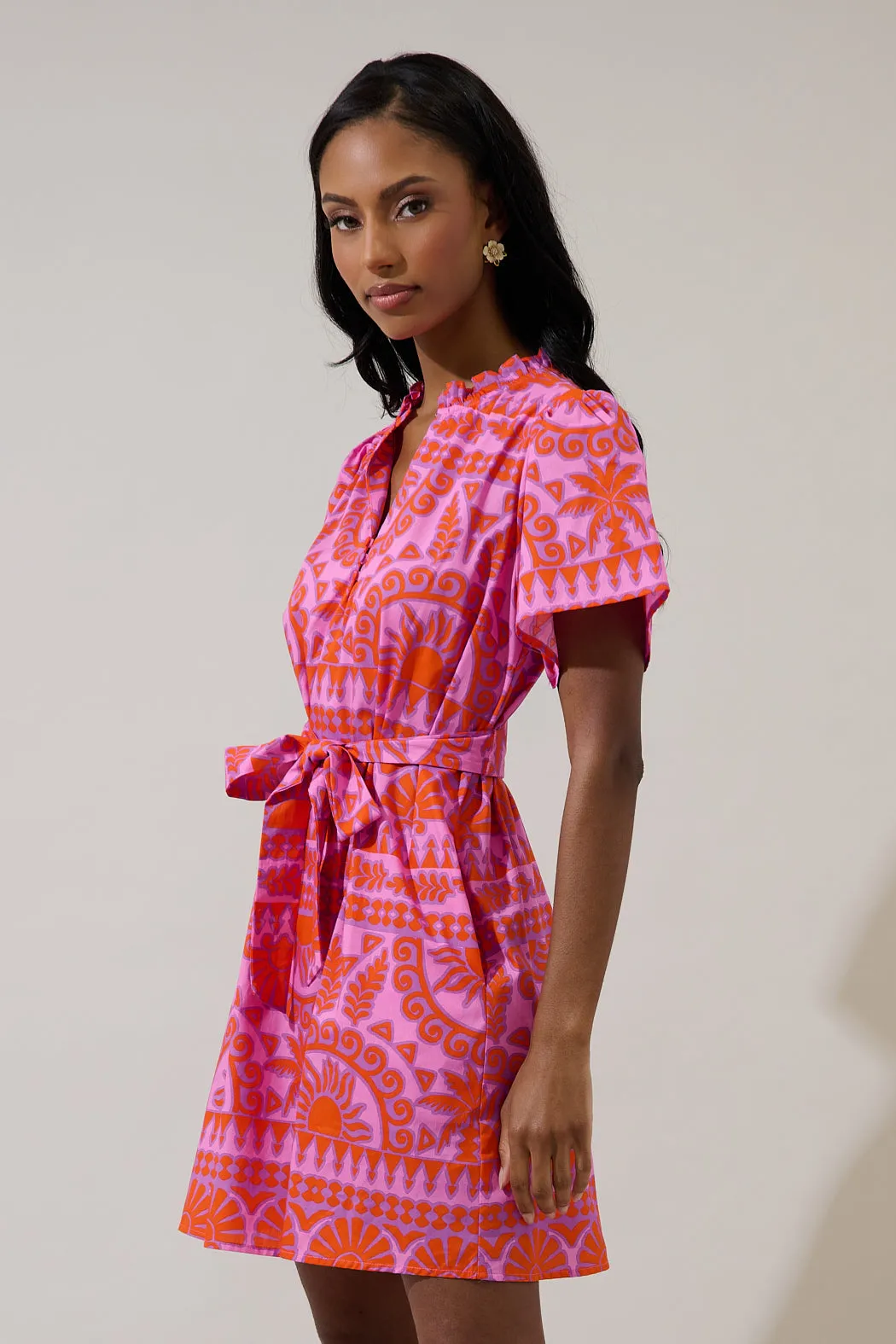 Tarie Tropical Ema Shift Mini Dress sold by Sugarlips product image thumbnail 4