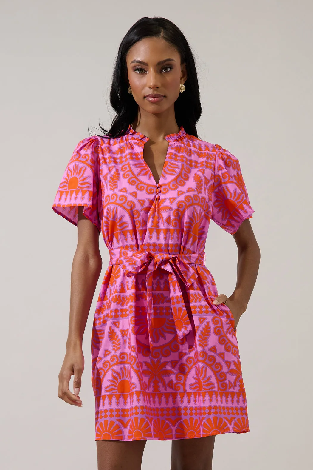 Tarie Tropical Ema Shift Mini Dress sold by Sugarlips product image thumbnail 2