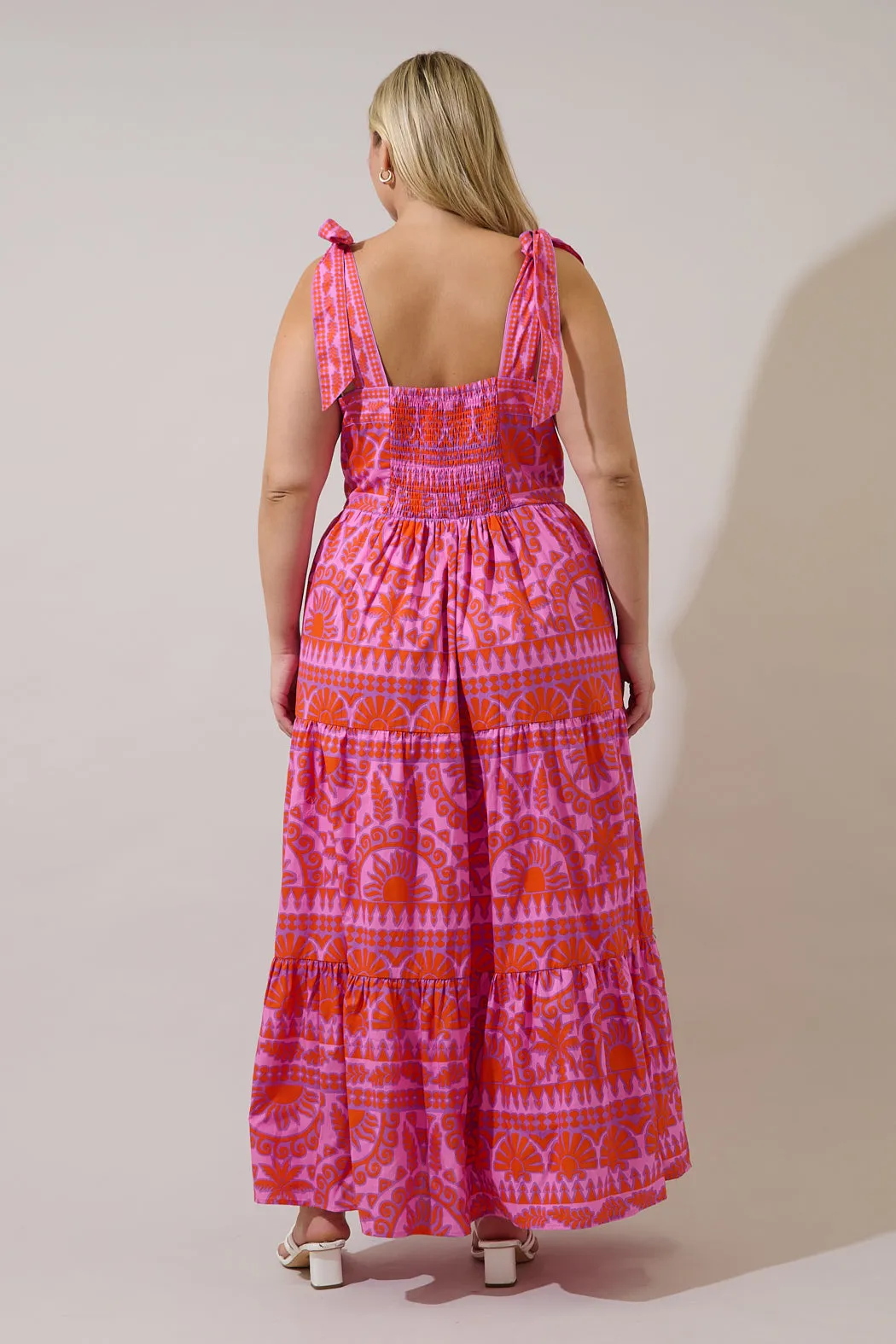 Tarie Tropical Emely Tiered Maxi Dress Curve sold by Sugarlips product image thumbnail 2