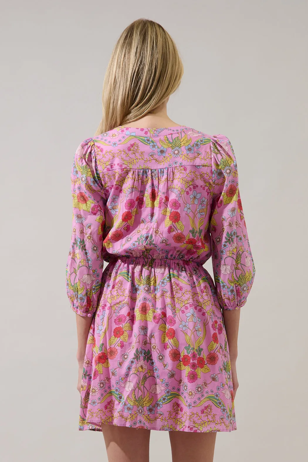 Ramsie Floral Melany Shift Mini Dress sold by Sugarlips product image thumbnail 2