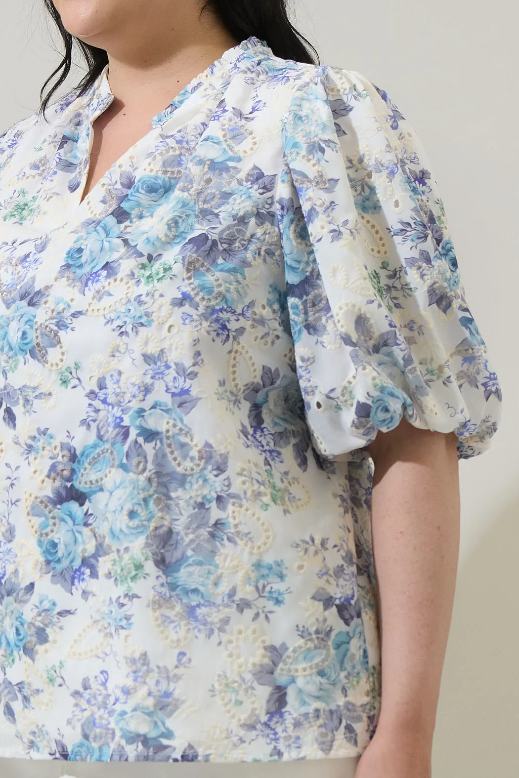 Yalinda Eyelet Puff Sleeve Top Curve sold by Sugarlips product image thumbnail 5