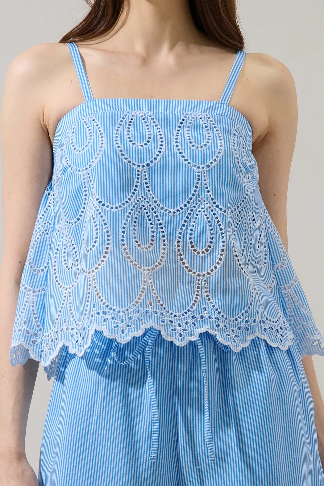 Geyser Striped Eyelet Tank Top sold by Sugarlips product image thumbnail 5