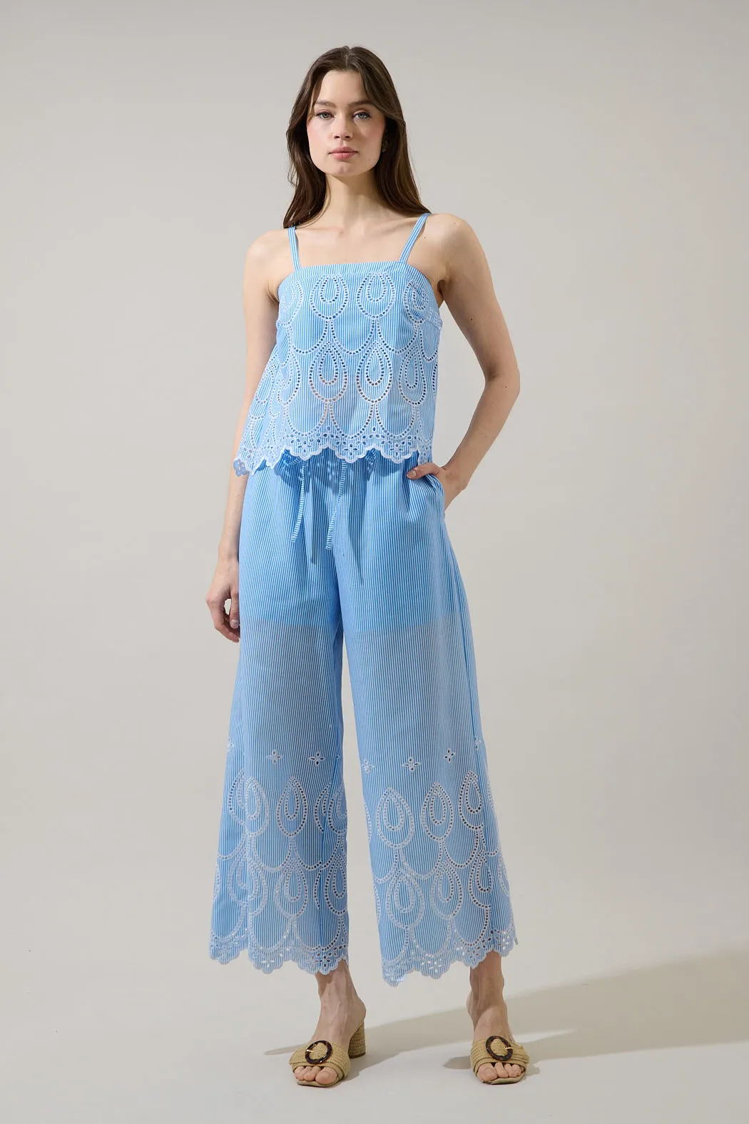 Geyser Striped Eyelet Tank Top sold by Sugarlips product image thumbnail 4