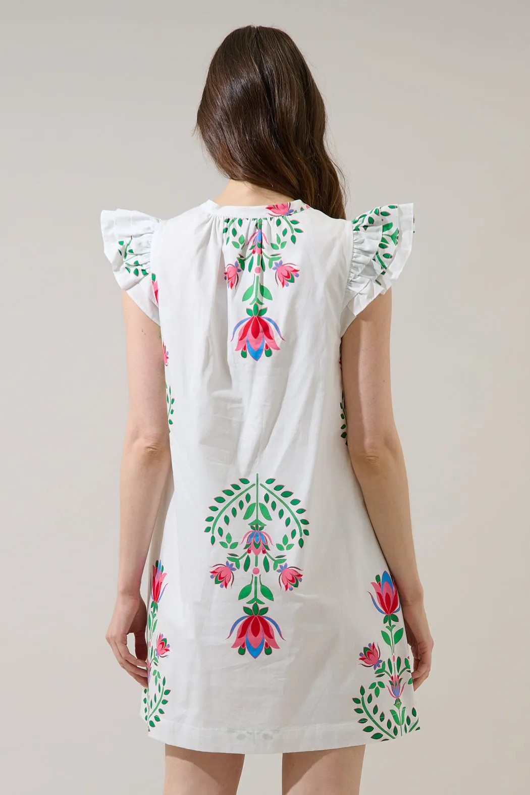 Evalyn Ruffle Mini Dress Saury Floral sold by Sugarlips product image thumbnail 3