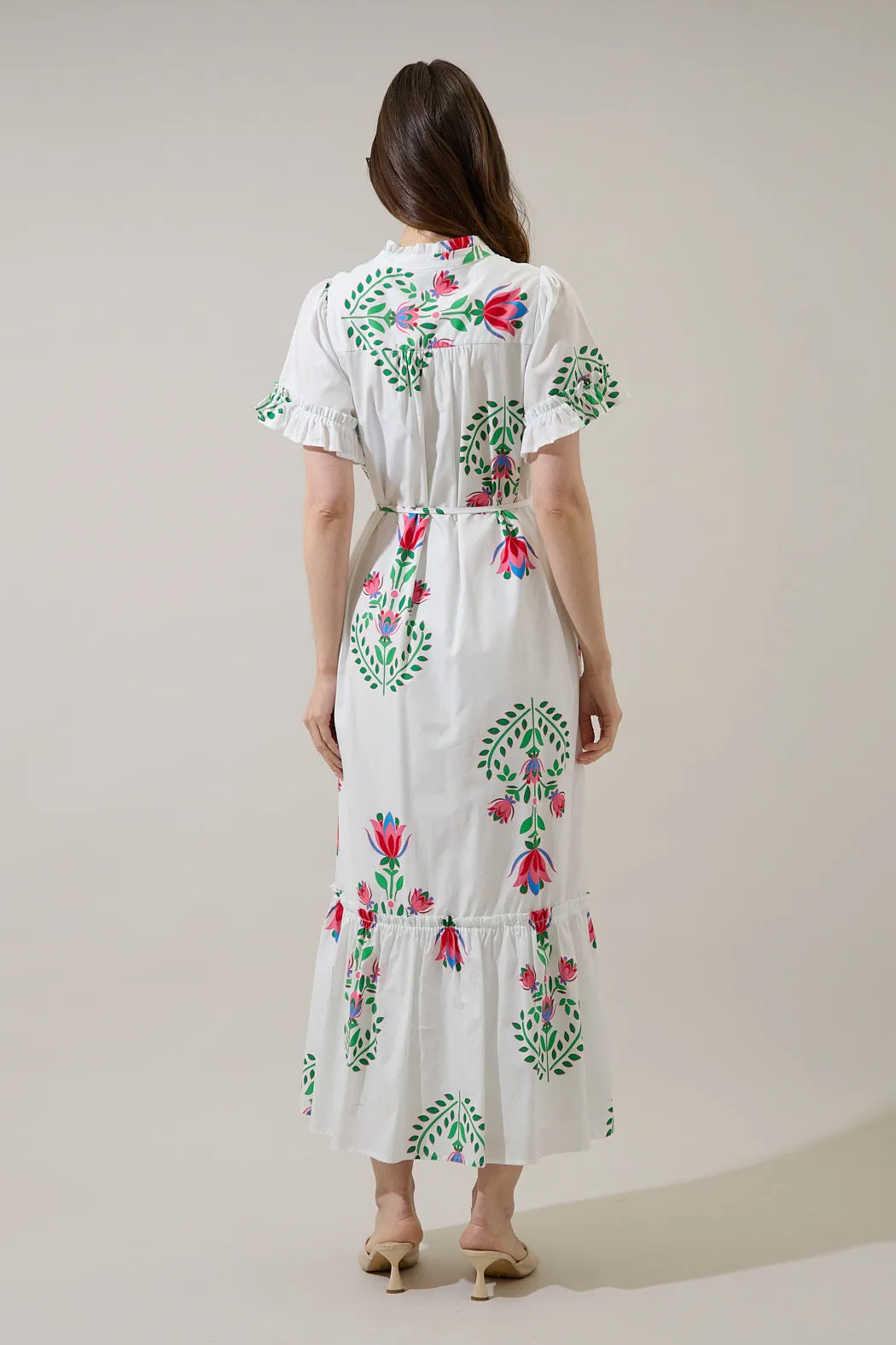 Alna Button Up Midi Dress Saury Floral sold by Sugarlips product image thumbnail 2