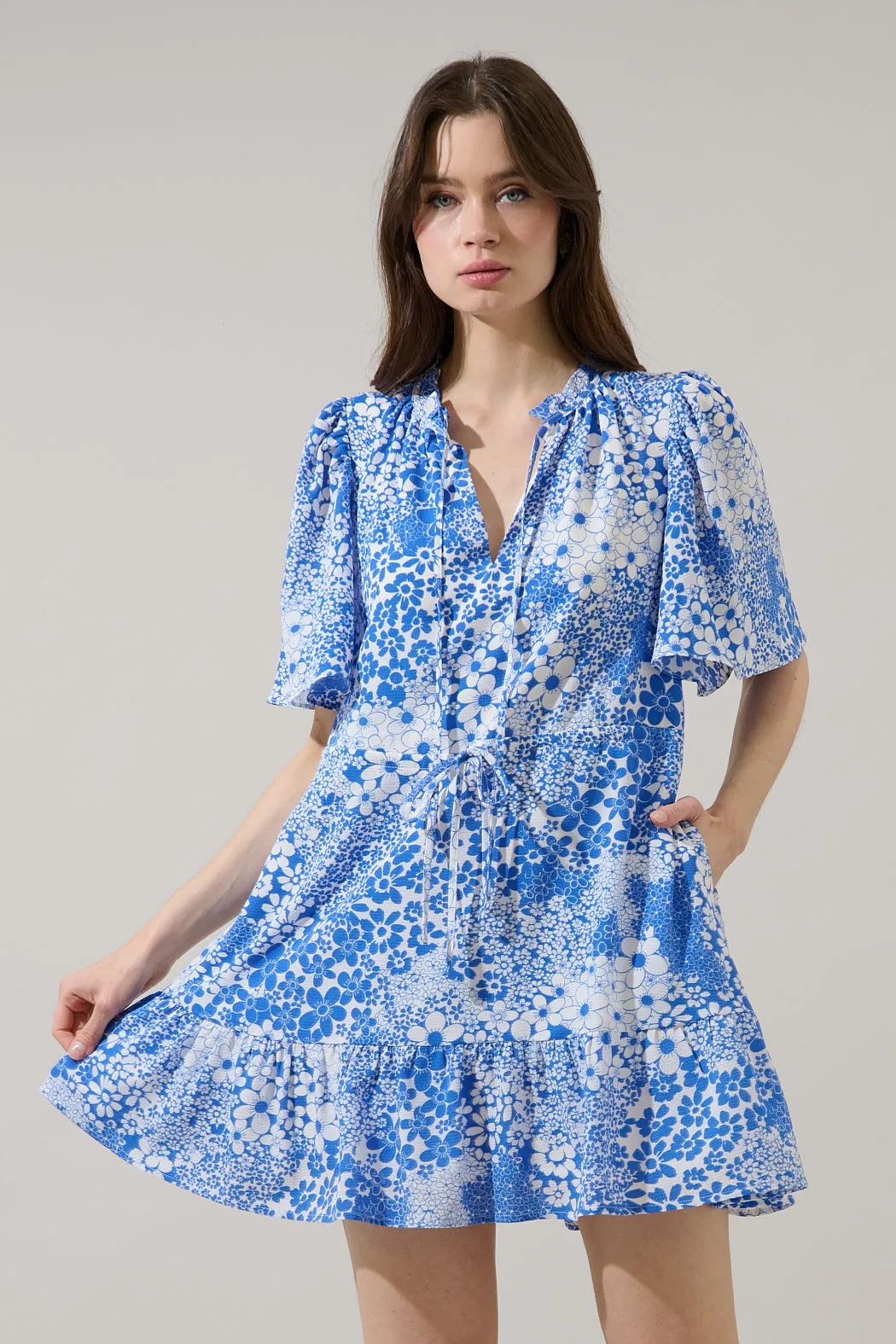 Meila Shift Mini Dress Serra Floral sold by Sugarlips product image thumbnail 5