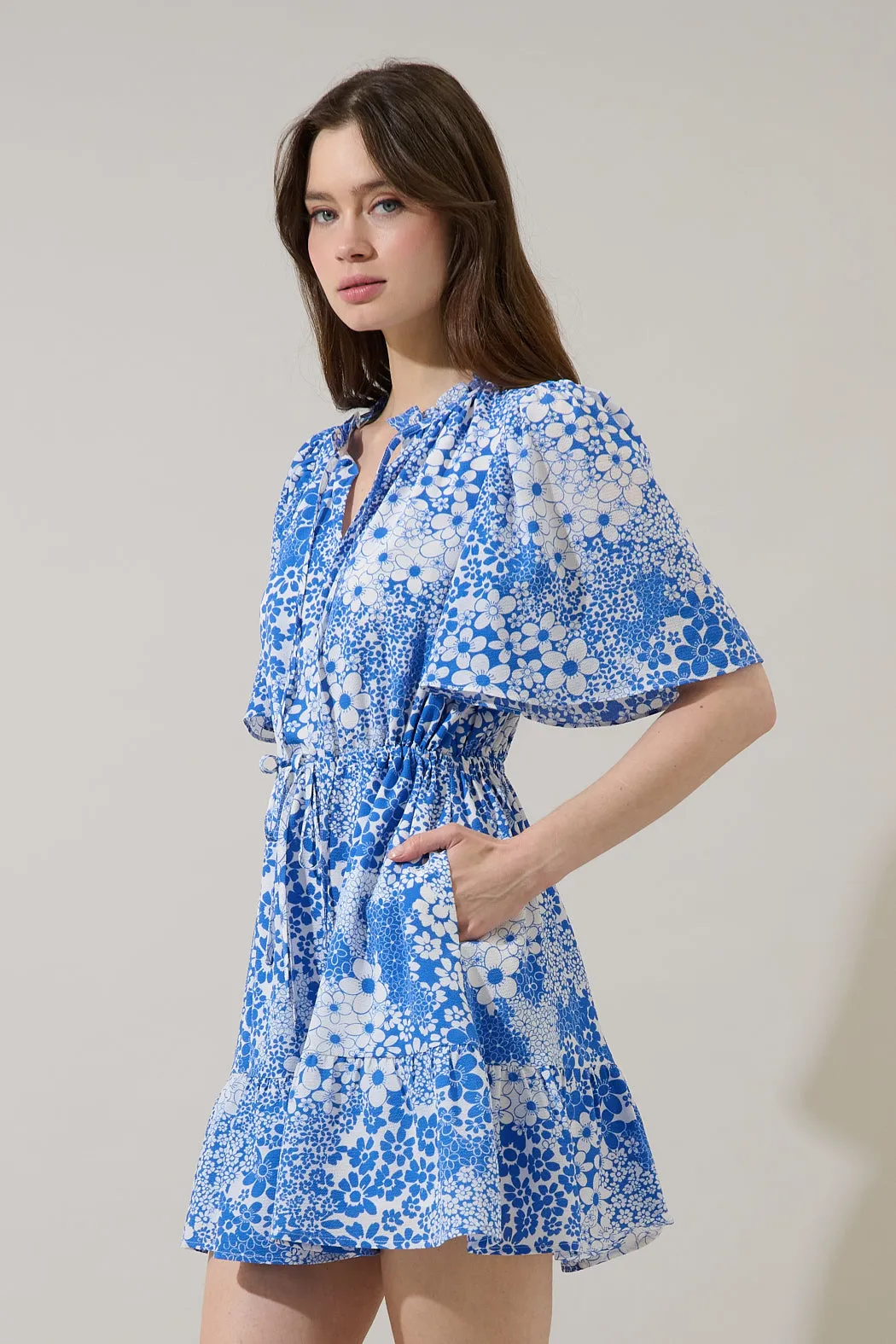 Meila Shift Mini Dress Serra Floral sold by Sugarlips product image thumbnail 3