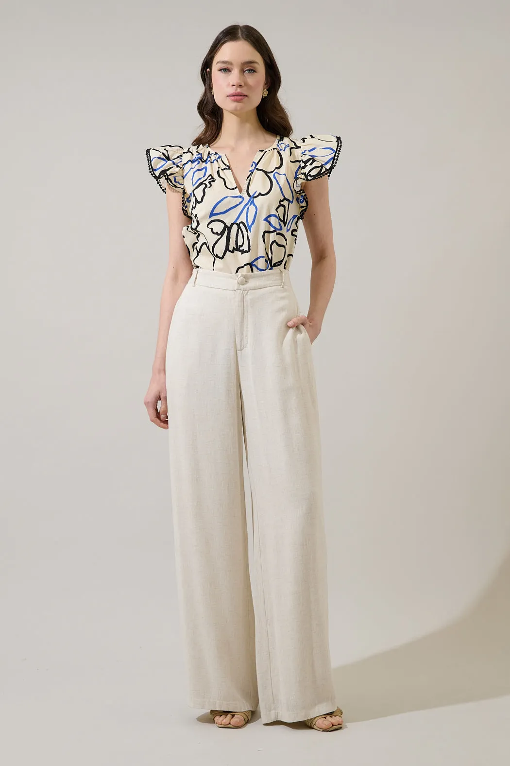 Carya Ruffle Poplin Top Tercy Floral sold by Sugarlips product image thumbnail 4