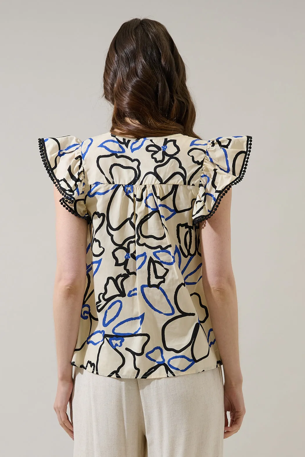 Carya Ruffle Poplin Top Tercy Floral sold by Sugarlips product image thumbnail 2