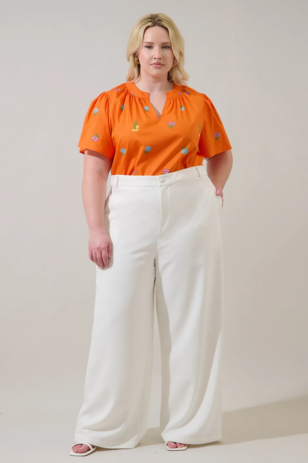 Mely Puff Sleeve Top Denvie Floral Curve sold by Sugarlips product image thumbnail 4