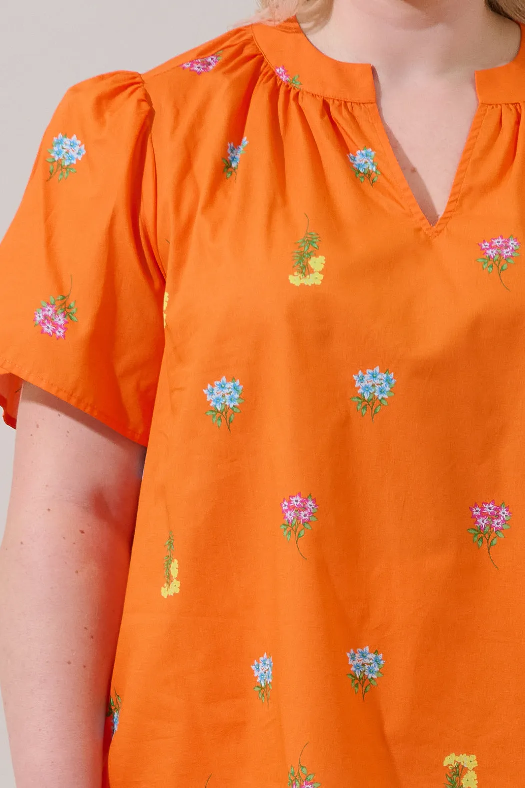 Mely Puff Sleeve Top Denvie Floral Curve sold by Sugarlips product image thumbnail 5