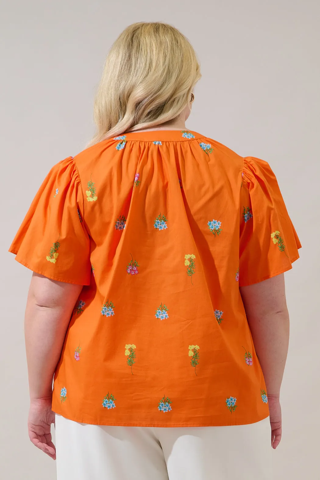 Mely Puff Sleeve Top Denvie Floral Curve sold by Sugarlips product image thumbnail 2