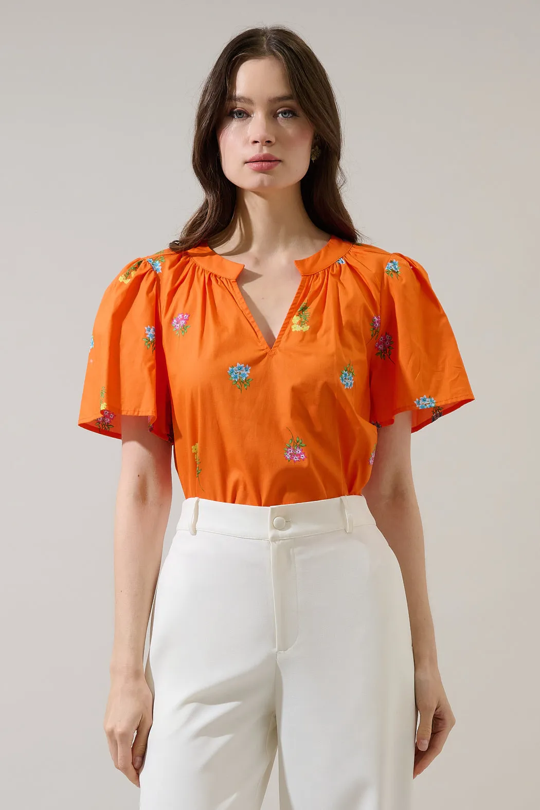 Mely Puff Sleeve Top Denvie Floral sold by Sugarlips