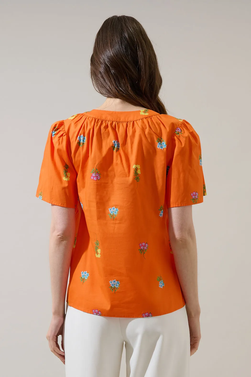 Mely Puff Sleeve Top Denvie Floral sold by Sugarlips product image thumbnail 2