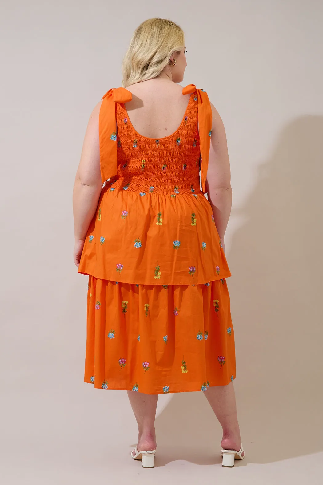 Kasia Smocked Midi Dress Denvie Floral Curve sold by Sugarlips product image thumbnail 2