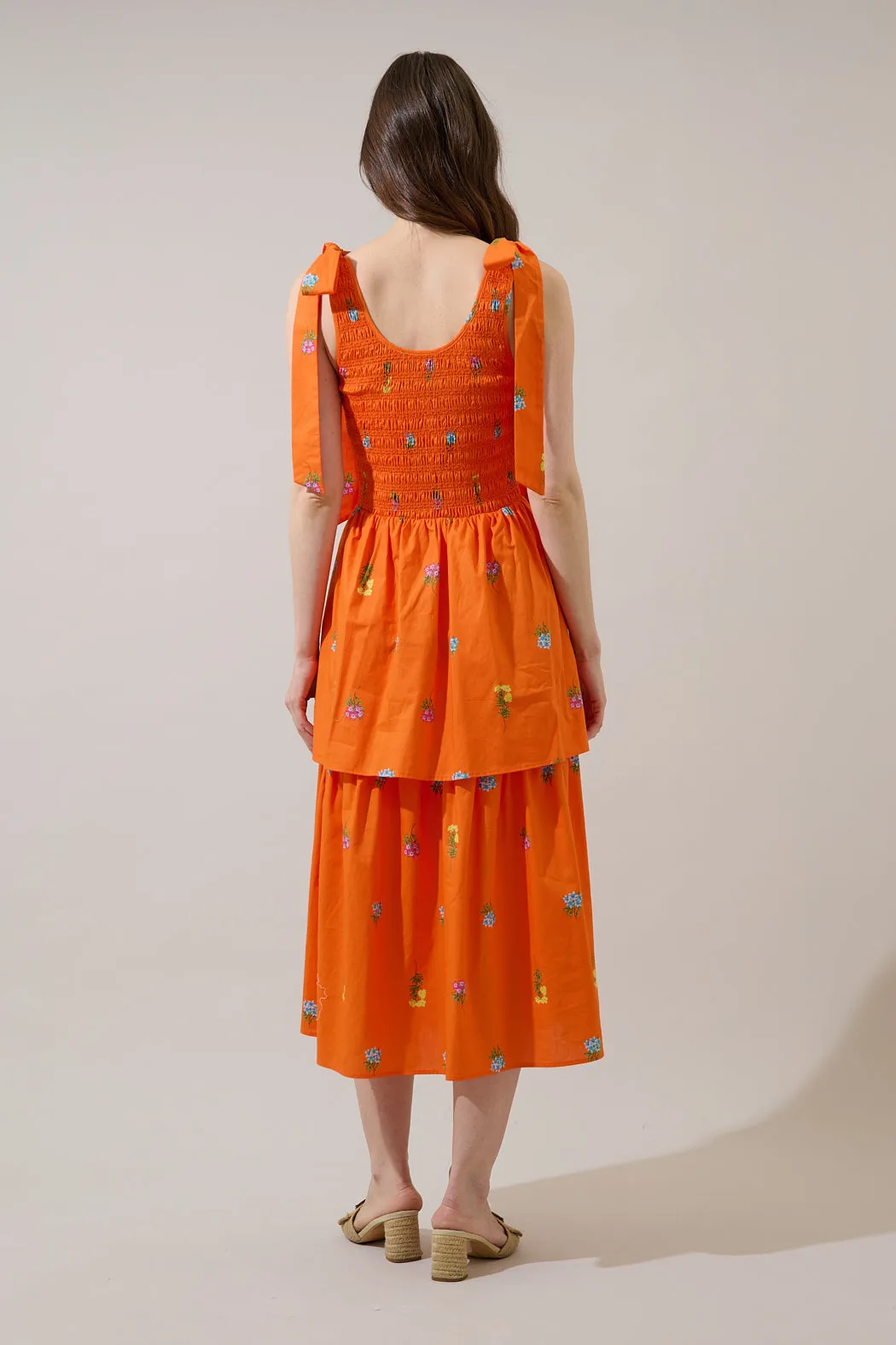 Kasia Smocked Midi Dress Denvie Floral sold by Sugarlips product image thumbnail 2