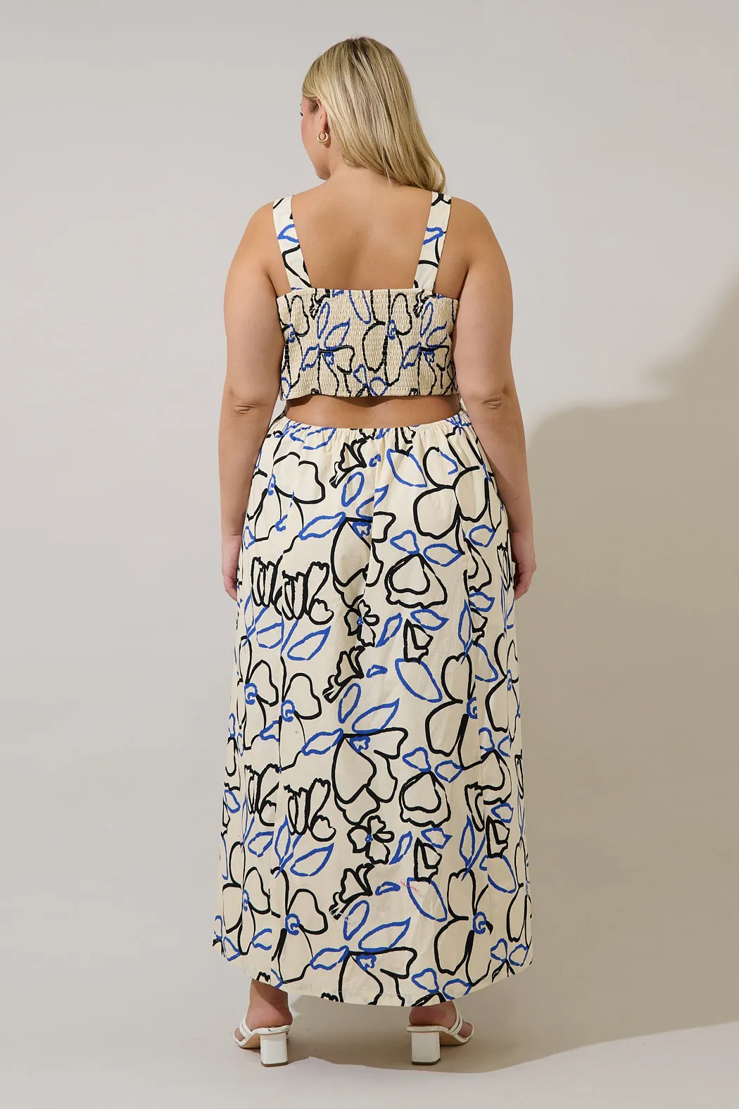 Steff Open Back Midi Dress Tercy Floral Curve sold by Sugarlips product image thumbnail 2