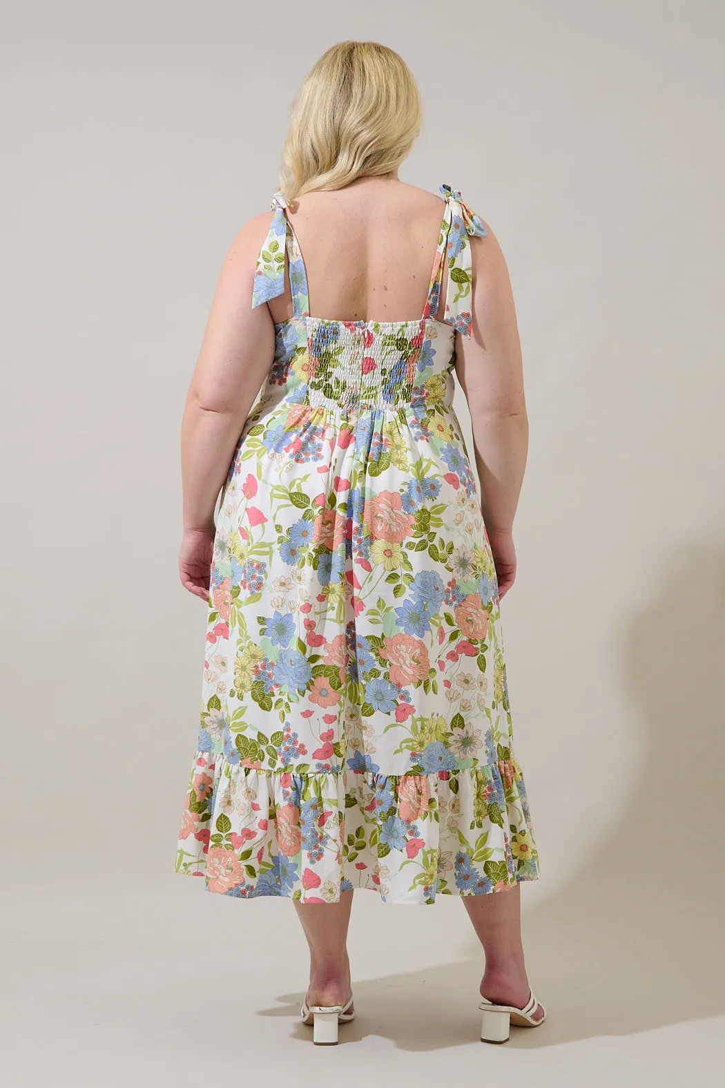 Baker Tie Strap Midi Dress Esther Floral Curve sold by Sugarlips product image thumbnail 2