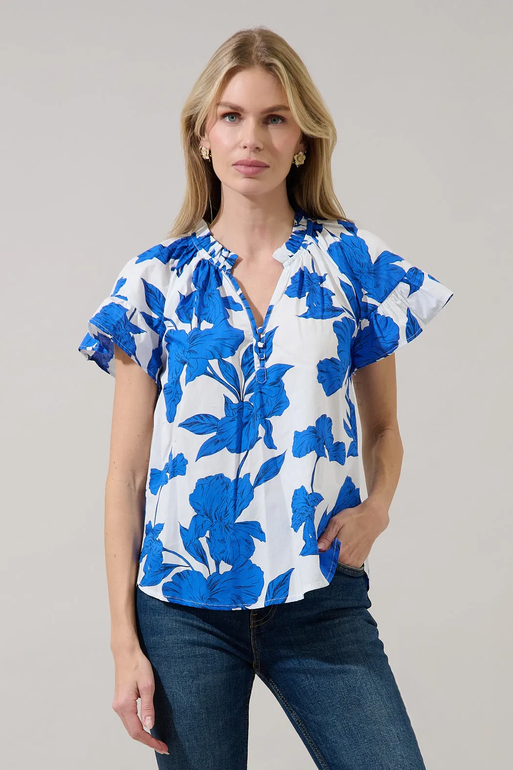 Macy Ruffle Top Gemmi Floral sold by Sugarlips